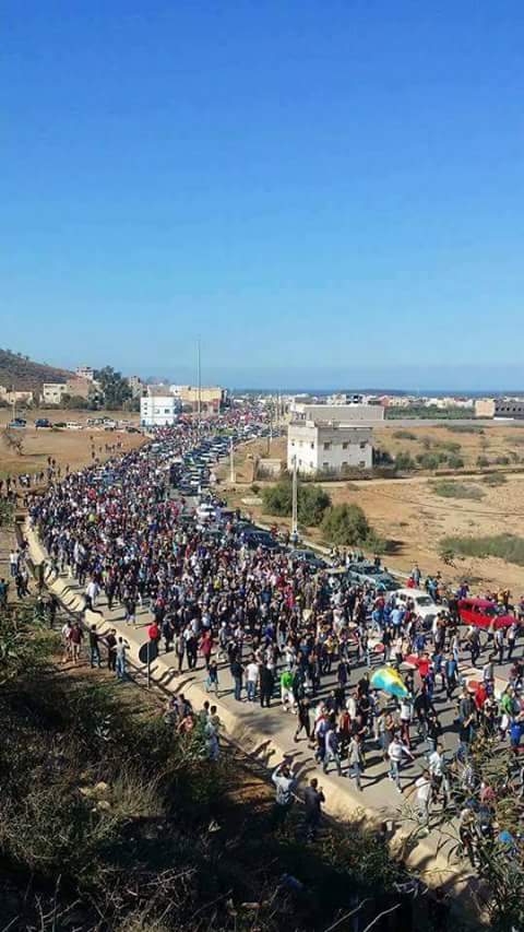 الحسيمة :  جنازة مهيبة للشهيد محسن فكري 